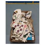 Vintage Sewing Buttons on Cards - Large Lot
