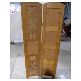 Wood 3-Panel Photo Display Room Divider