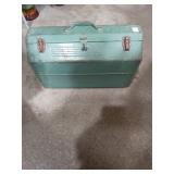 Vintage Metal Tackle Box - Green, 3-Latch