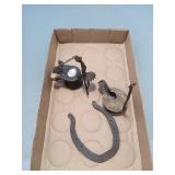 Vintage Oil Lamps & Horseshoe Lot