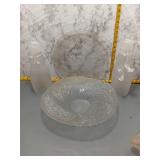 Frosted Art Glass Bowls & Vases