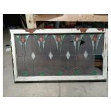 Vintage Stained Glass Window Panel