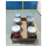 6 Mason Jars of Assorted Buttons