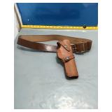 Leather Gun Belt & Holster Set - Size 38