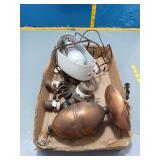 Vintage Industrial Lamp Parts Lot