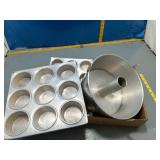 Aluminum Bakeware Lot - Muffin Pans & Tube Pan