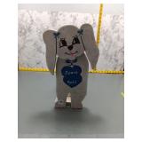 Vintage Wood Bunny Spare Roll Holder
