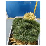 Artificial Christmas Wreath w/ Gold Decor