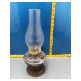 Vintage Oil Lamp w/ Glass Chimney
