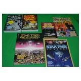 LOT OF 6 STAR TREK COLLECTIBLES BOOKS & MAGAZINES