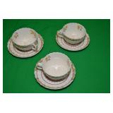 SET OF 3 SPODE CUPS AND SAUCERS