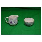 STAFFORSHIRE MINIATURE SUGAR AND CREAMER