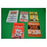 5 VINTAGE BOOKS ON POGO CARTOONS