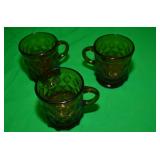 SET OF 3 FIRE-KING COFFEE MUGS
