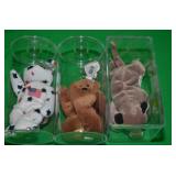 SET OF 3 LIMITED EDITION BEANIE BABIES IN CASES