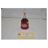 BOHEMIA CRYSTAL BELL CRANBERRY AND CLEAR