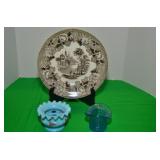ANTIQUE PLATE AND GLASSWARE