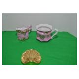 19TH CENTURY CREAMER AND CUP