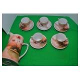 HAND PAINTED CHOCOLATE SET AS IS