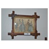 ADIRONDACK FRAME WITH GODEY PRINT