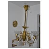 EARLY 20TH CENTURY ELCETRIFIED CEILING CHANDELIER