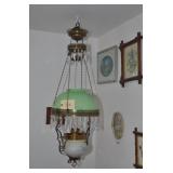 ANTIQUE B&H KEROSENE CHANDELIER