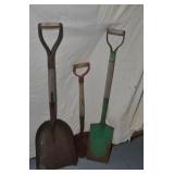 3 GARDEN SHOVELS