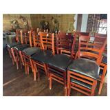 Ladder back wood chairs