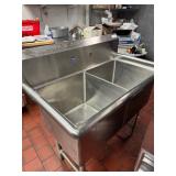 Two bay stainless sink