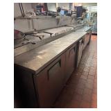 Pizza prep 3 door refrigerator 