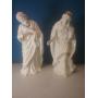 Pair of porcelain enesco religious male figures
