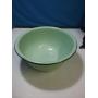 Green enamelware dough bowl