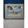 Bill Monroe framed cartoon signed in pencil lose