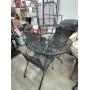 Nice black metal mesh 48 inch patio table with