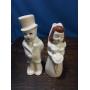 Vintage porcelain bride and groom salt and p