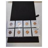 Group of 8 brilliant uncirculated old Lincoln