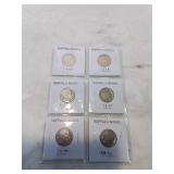 Group of 6 buffalo Nicklas