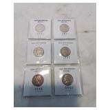 Group of six old jefferson nichols