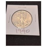19.Forty silver half dollar