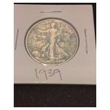 Nineteen thirty nine silver half dollar