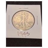 Nineteen forty three silver half dollar