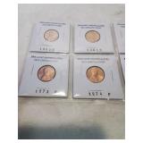 Group of 8 brilliant uncirculated Lincoln cent