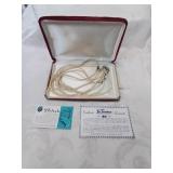 Set of vintage pearls in original box