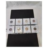 Group of 8 wheat pennies