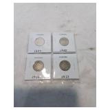 Group of 4 v nickels