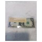 Scarce bar note one dollar bill