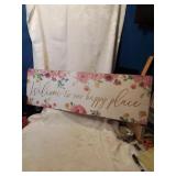 Welcome to our happy place wall decor twenty