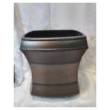 Brown heavy resin vase twelve inches