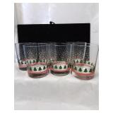 Set of six holiday high ball tumblers