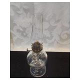 Small vintage oil lamp with burner seven inches